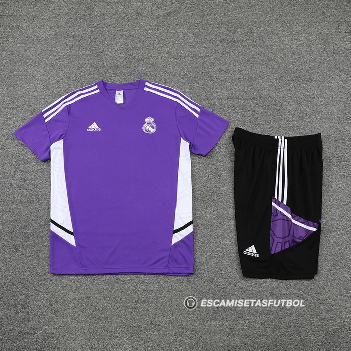 Chandal del Real Madrid Manga Corta 22-23 Purpura - Pantalon Corto